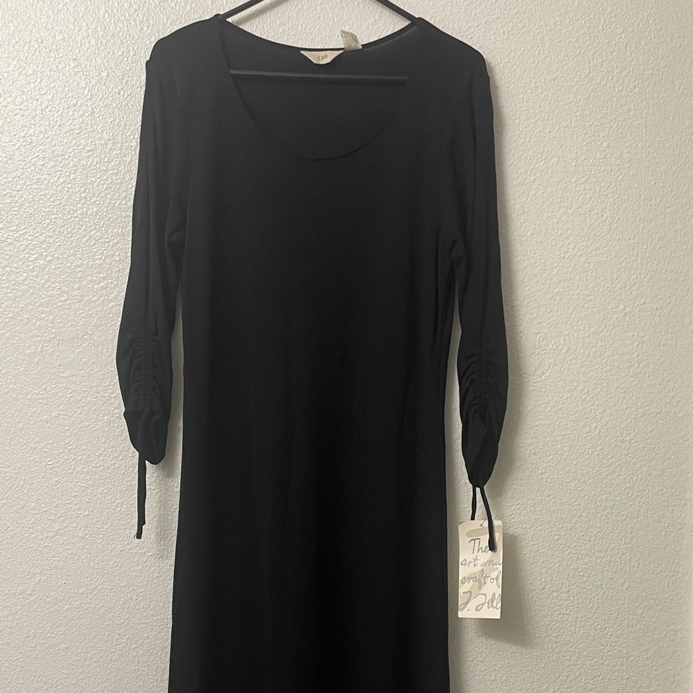 J. Jill Classic Black Long Sleeve Dress
